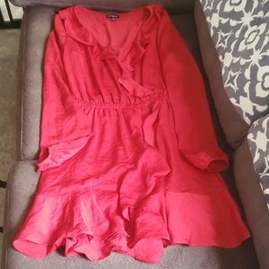 Red long sleeve dress
